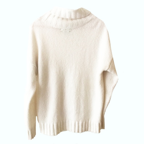 Lord & Taylor Petite White Cowl Neck Sweater - Picture 2 of 4